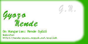 gyozo mende business card