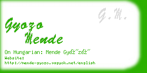 gyozo mende business card